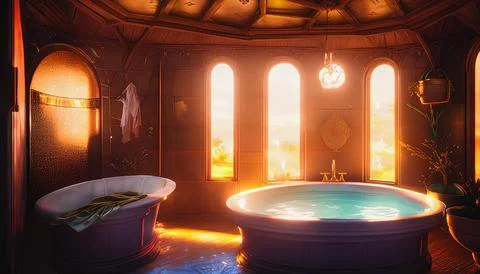 Bathroom interior Stock Illustration