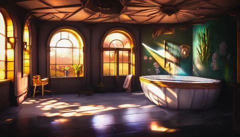 Bathroom interior Stock Illustration