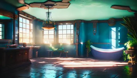 Bathroom interior Stock Illustration
