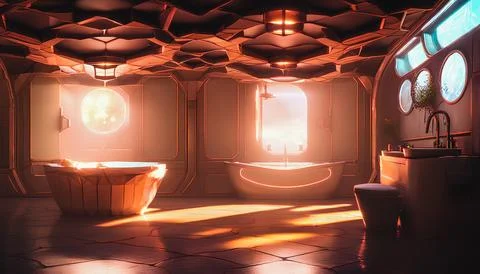 Bathroom interior Stock Illustration