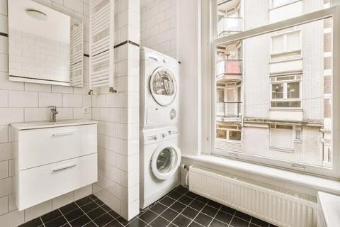 Bathroom interior in a modern house Stock Photos