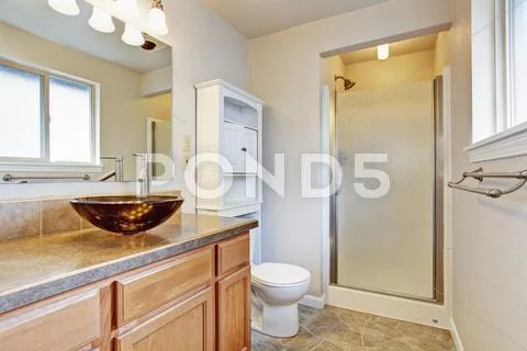 Bathroom interior in new house Stock Photos