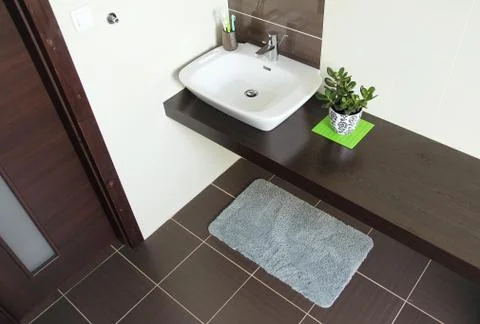 Bathroom interior with sink Stock Photos