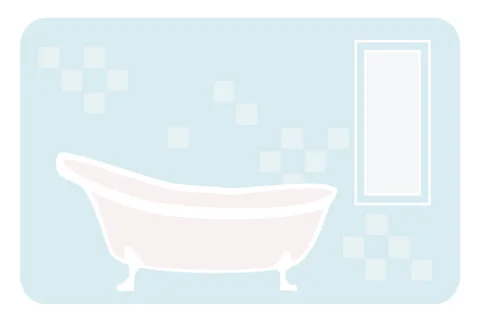 Bathroom interior vector illustration Stock Illustration