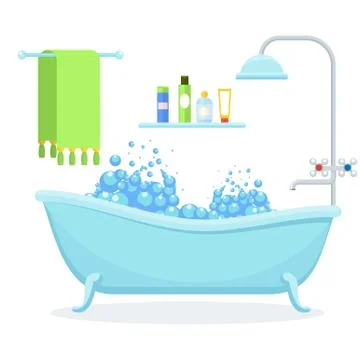 Bathroom interior on white Illustrazione stock