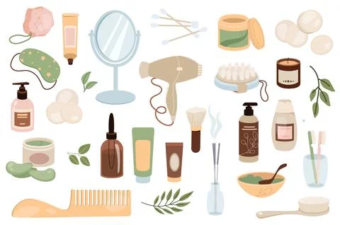 Bathroom Items Vector Set イラスト素材