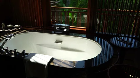 Bathroom in luxury resort. 스톡 동영상 67196112