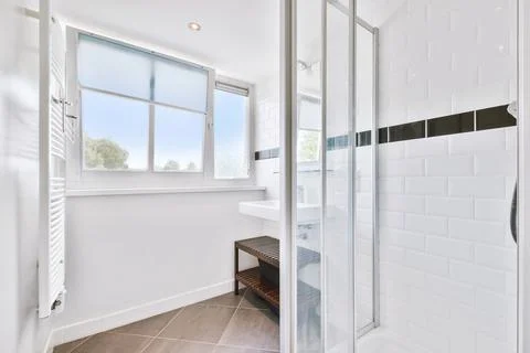 Bathroom with marble walls Stock Photos