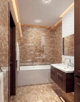 Bathroom minimalism style Stock Illustration