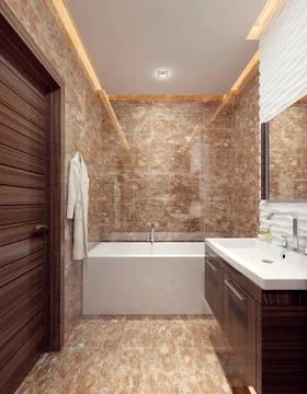Bathroom minimalism style Stock Illustration