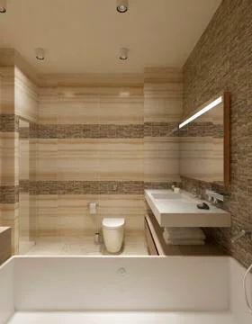 Bathroom minimalist design Stock Illustration