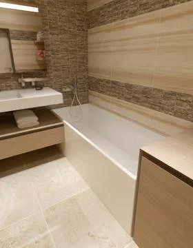 Bathroom minimalist design Stock Illustration