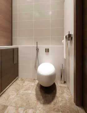 Bathroom minimalist style Stock Illustration