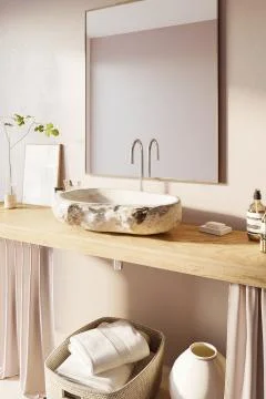Bathroom with modern decoration Stock Illustration