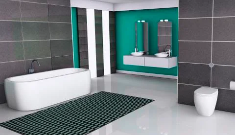 Bathroom modern design Stock Illustration