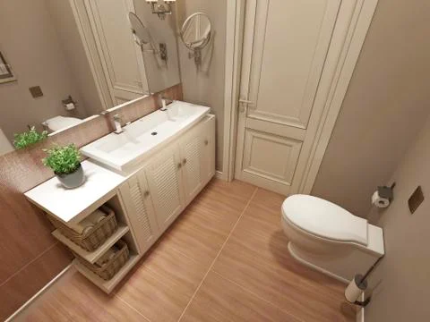 Bathroom modern design Stock Illustration