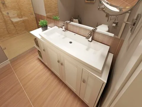 Bathroom modern design Stock Illustration
