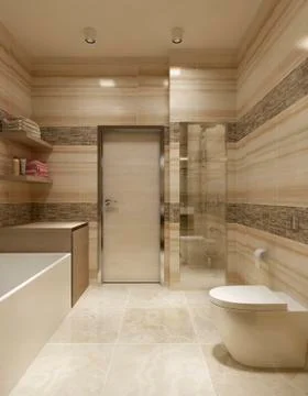 Bathroom modern design Illustrazione stock