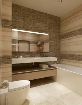 Bathroom modern design Stock Illustration