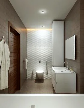 Bathroom in modern style Stock Illustration