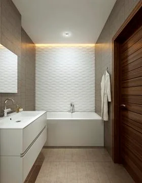 Bathroom in modern style Stock Illustration