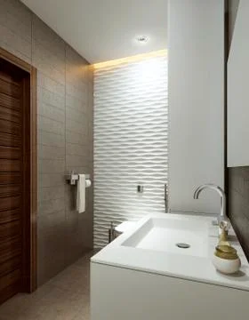 Bathroom in modern style Stock Illustration