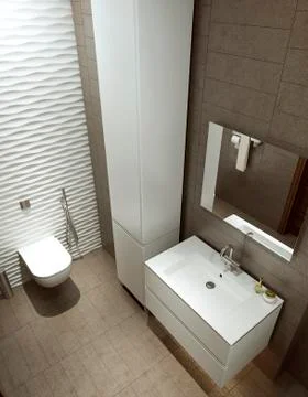 Bathroom in modern style Illustrazione stock