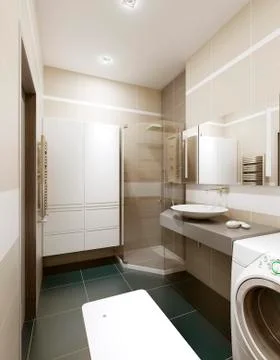 Bathroom modern style Stock Illustration