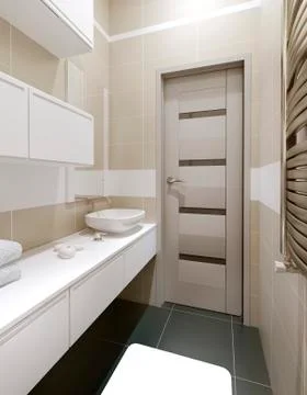 Bathroom modern style Stock Illustration
