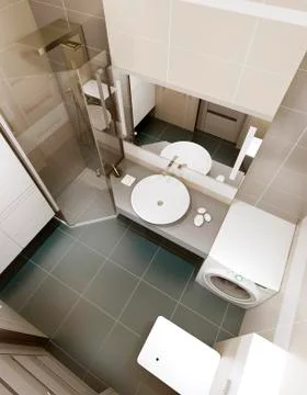 Bathroom modern style Stock Illustration