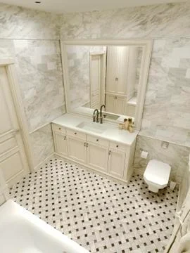 Bathroom modern style Stock Illustration