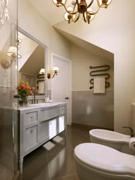 Bathroom modern style Stock Illustration