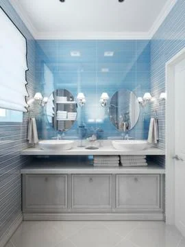 Bathroom modern style Illustrazione stock