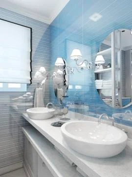 Bathroom modern style Stock Illustration