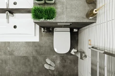 Bathroom in a modern style Stock Illustration
