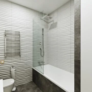 Bathroom in a modern style Stock Illustration
