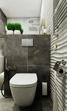 Bathroom in a modern style Stock Illustration