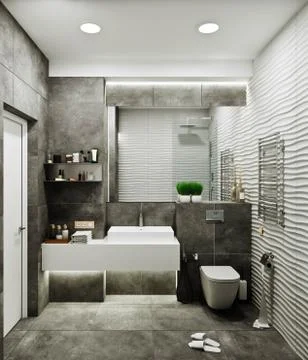 Bathroom in a modern style Stock Illustration
