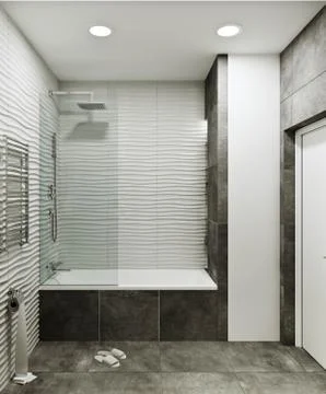 Bathroom in a modern style Stock Illustration