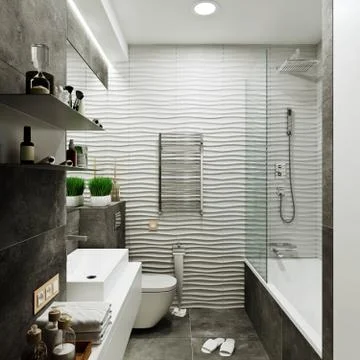 Bathroom in a modern style Stock Illustration