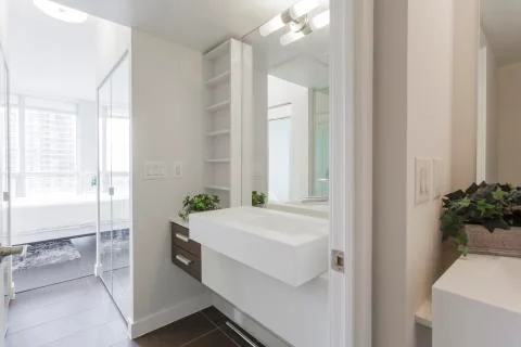Bathroom modrn Interior Stock Photos