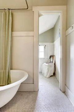 Bathroom in old house Stock Photos