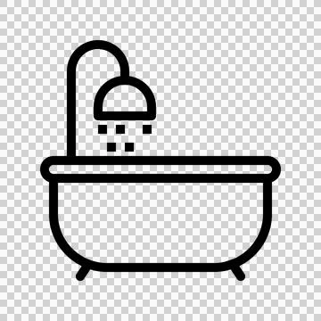 Bathroom Outline Icon with Editable Stroke. Suitable for Software and Device  스톡 일러스트