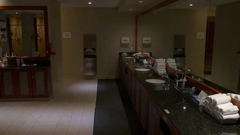Bathroom in private club. Video stock 77171593