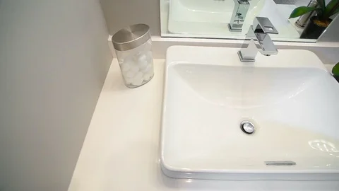 Bathroom range master bedroom. Modern bathroom in a new house Stock Footage 101860733