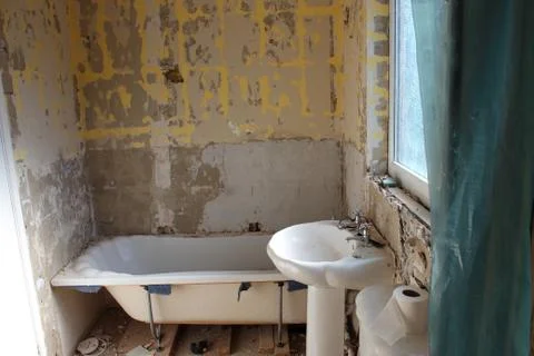 Bathroom refurbishment Stock Photos