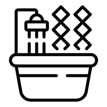 Bathroom remodeling icon outline vector. Wall remodel Stock Illustration
