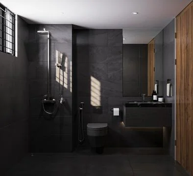 Bathroom Remodeling Ideas Combining Modern Sinks, Ceramic Washbasins, and C.. Stock-Illustration