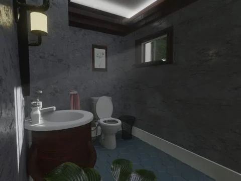 Bathroom Render 2 Illustrazione stock