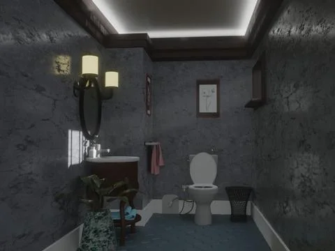 Bathroom Render Illustrazione stock